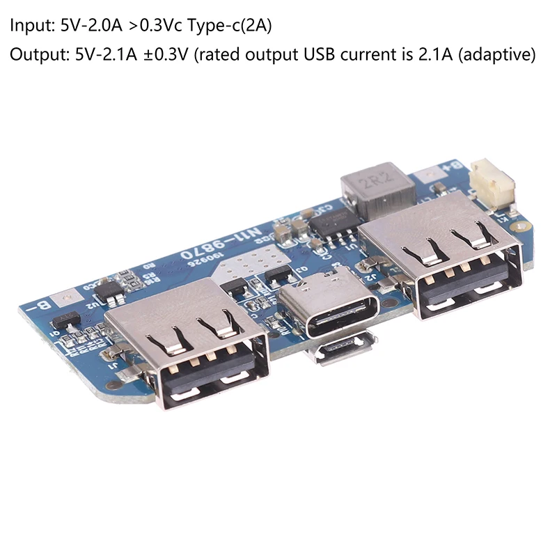 

Type-C Dual USB 5V 2A Mobile Power Motherboard Phone Power Bank Circuit Board With LED Light DIY Accessories