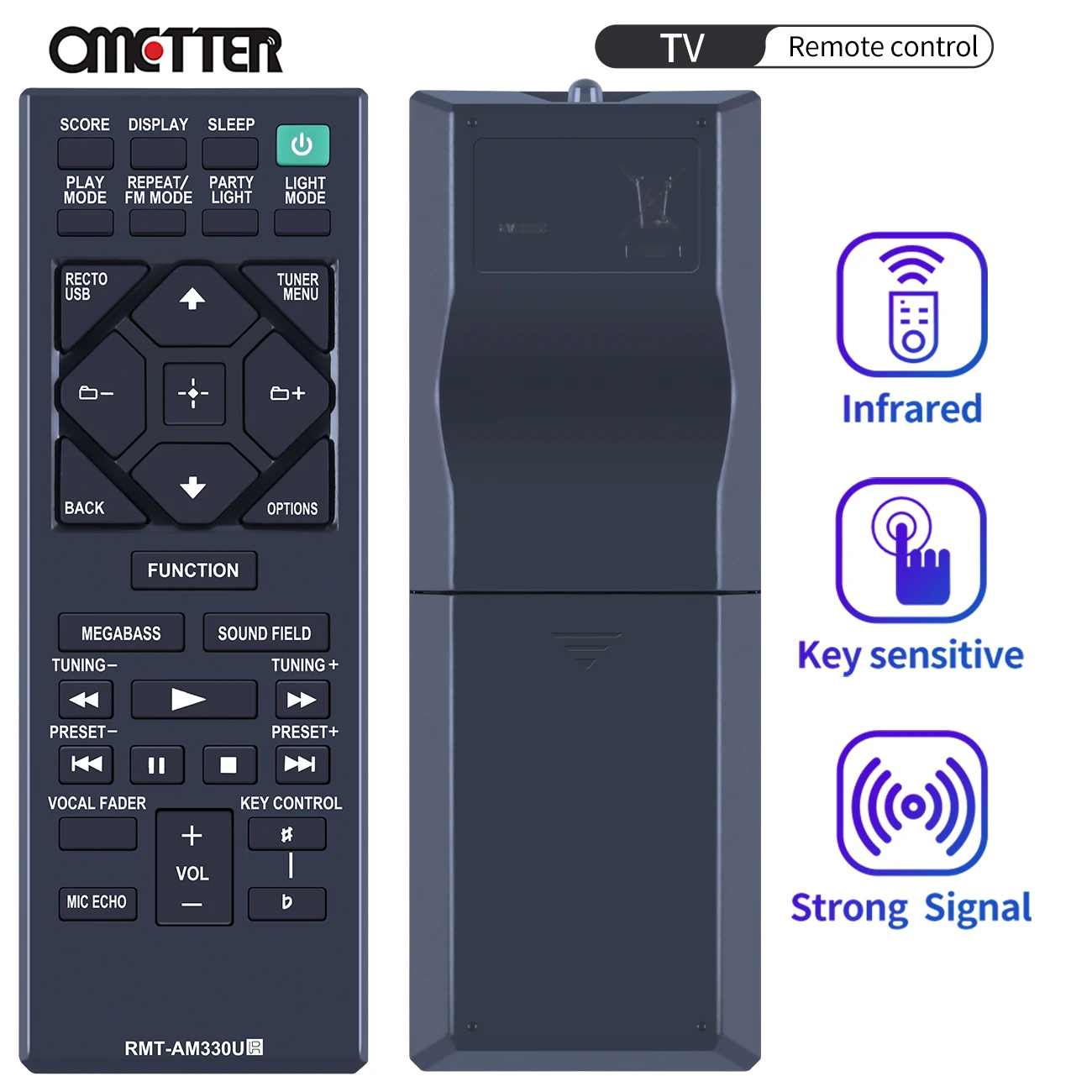 Nuovo Telecomando Rmt-Am330U Per Sistema Audio Domestico Sony Mhc-M20 Mhc-V21 Mhc-V71 Mhc-V90W Mhc-V50 Mhc-V77W Shake-X10 Shake-X30