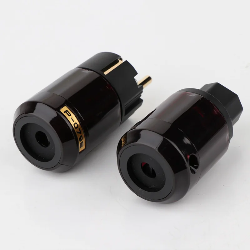 Фото Hifi C-079 Schuko европейская вилка европейского стандарта, 24k позолоченный аудиоразъем IEC, гнездовой, Штекерный аудиоразъем для самостоятельной сборки №4