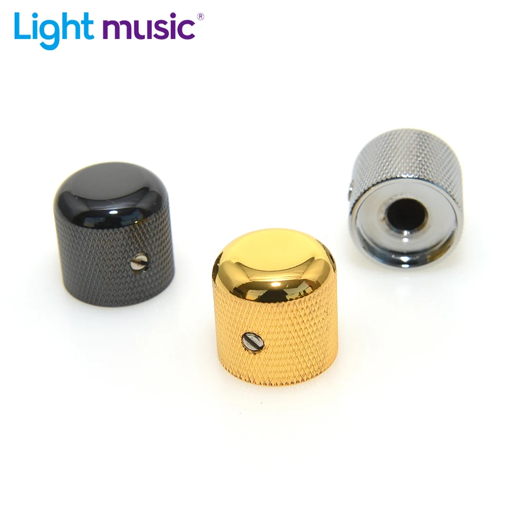 1pcs Guitar Knob Black Gold Chrome Set Screw Knobs Set For Electric