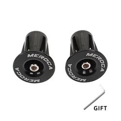 Aluminum Alloy Bicycle Handlebar End Plugs - Durable Grip Covers for Mountain and Road Bikes (Black 1 Pair)