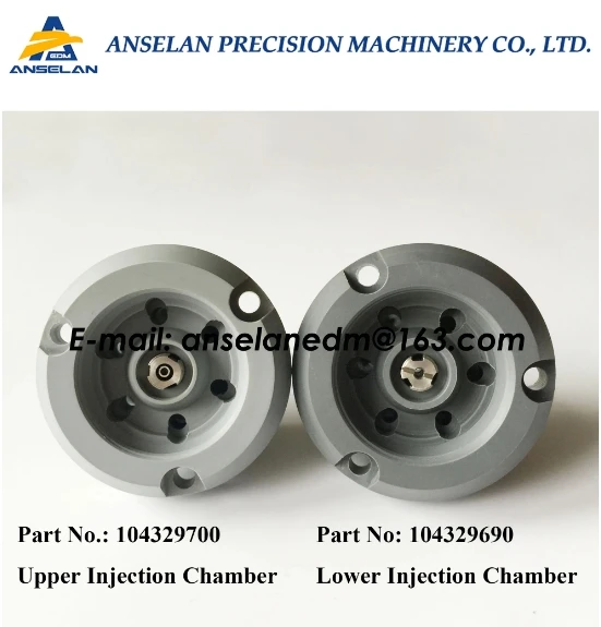 

104329700，104329690 edm Injection Chamber Upper or Lower for ROBOFIL 300,310,290. 104.329.700, 432.970, 104.329.690,432.969