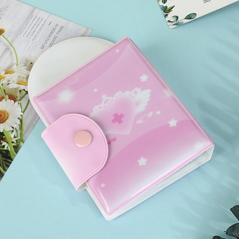 3 Inch Butterfly Print Photo Album With Buckle Square Hollow Photocard Holder Idol Star Chasing Instax Storage Case Collect Book