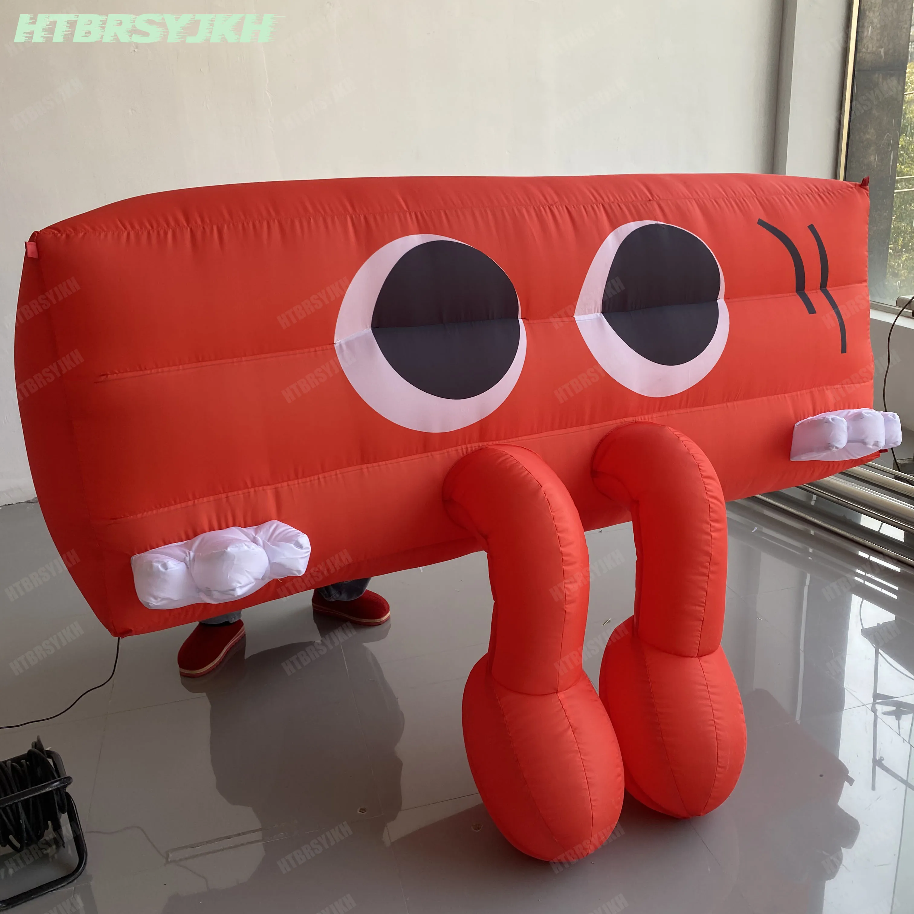 3MGiantInflatableCartoonRedBreadBlockDollAirBlowSquare