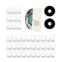 10 PCS Mini Vinyl Record Display Racks Punch Free Transparent Acrylic Record Photo Display Stand Holder Wall Hooks CD Shelf 1