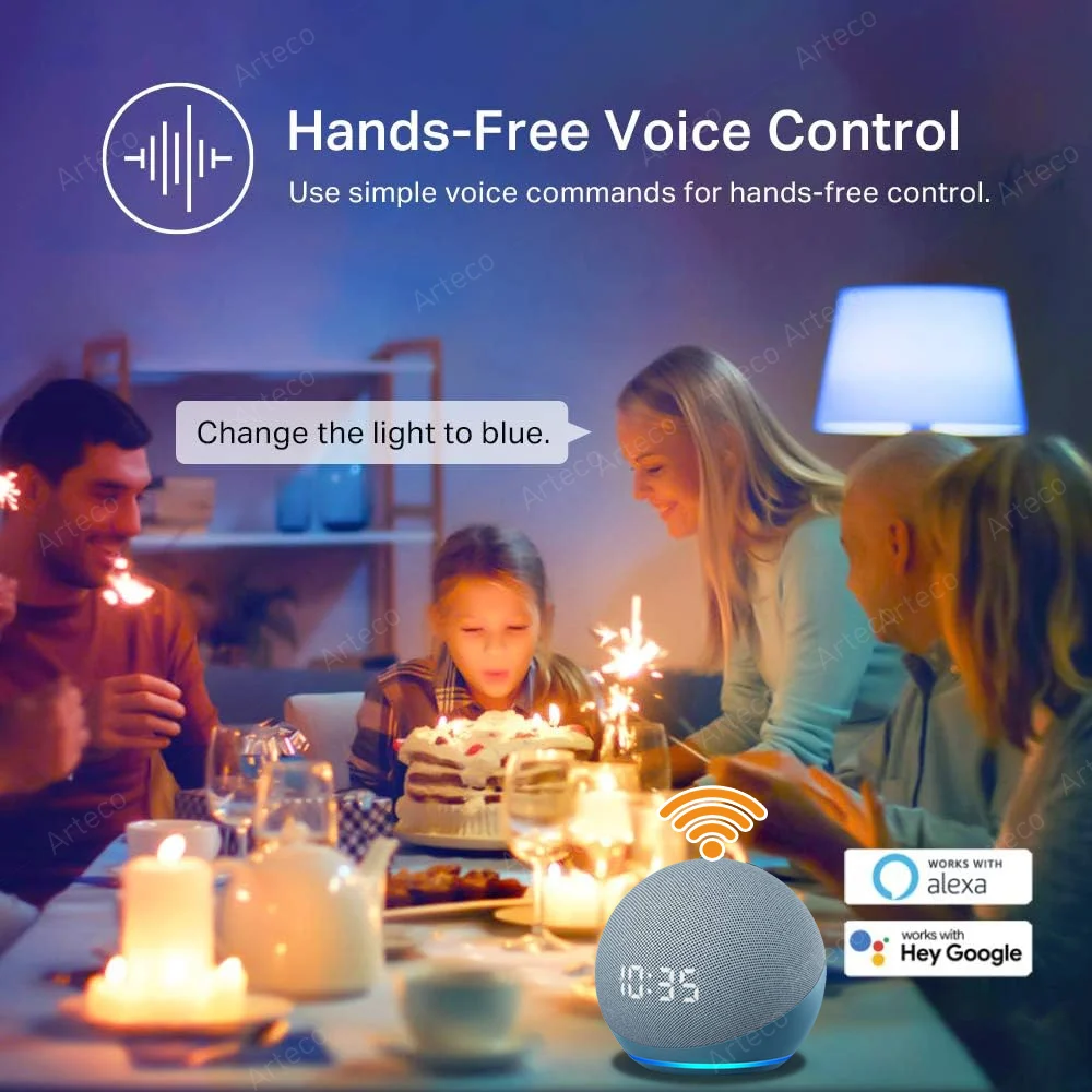 Bombilla WiFi Inteligente Tuya RGB Alexa Google Home E27