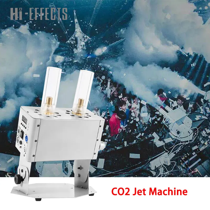 

Белая Двухтрубная машина CO2 Jet, сценический эффект, Co2 Cannon для диджея, дискотевечерние DMX пульт дистанционного управления RGB LED CO2 Jet Machine
