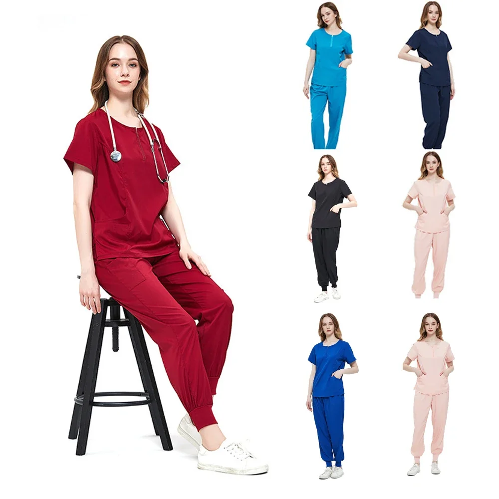 

Dental Scrubs Women Scrub Suit Nursing Uniform Elastic Quick-drying Hospital Nurse Accessories Uniformes Quirurgicos Para Mujer