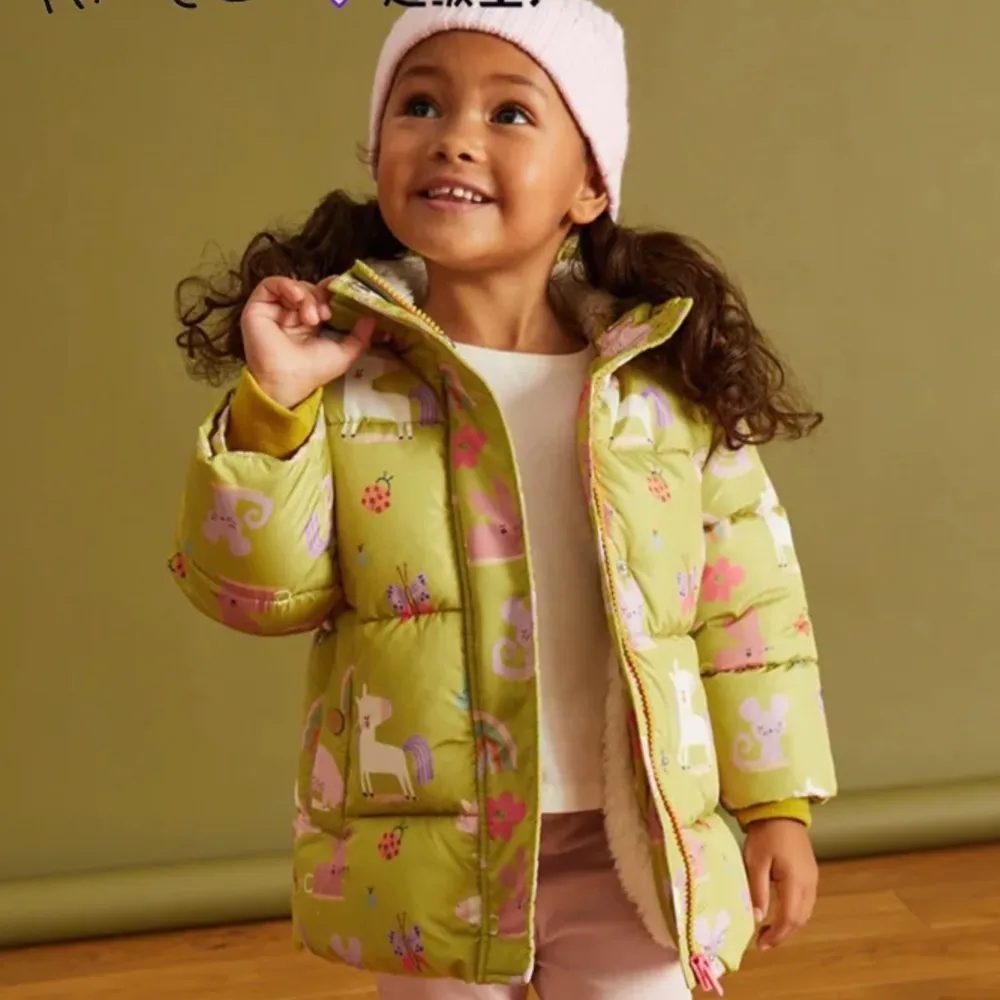 Children's Jackets Winter New Cartoon Fashion Warm Boys Cotton Clothing Cotton Cute Girls Hooded Coat Children's Clothing