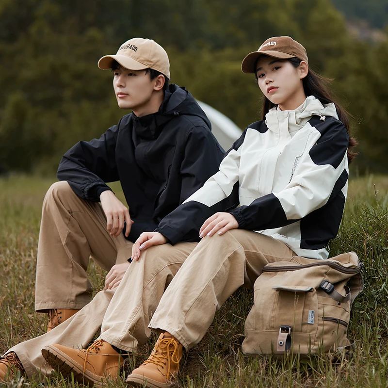 

Mountain Fleece Clothes Men Windproof Waterproof Two-pieces Sets 3 in 1 Motorcycle Outdoor Windbreaker Fashion Brand Clothing