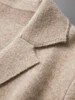 ANGEL Men's Turn-down Collar Cardigan 100% Merino Wool Sweaters Smart Casual Thick Knit Jacket  Autumn Winter Warm Cashmere Coat 6
