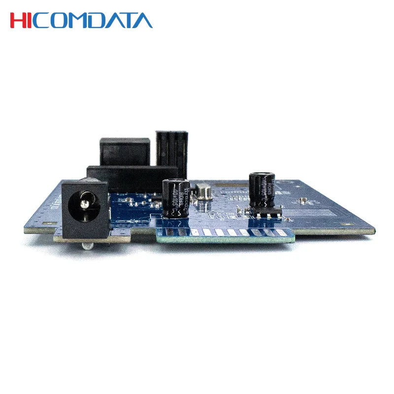 HICOMDATA 1000M Plug-in Media Converter 1 Rj45 1 SFP Gigabit Fiber Optical Equipment Transceiver PCBA with AB Module