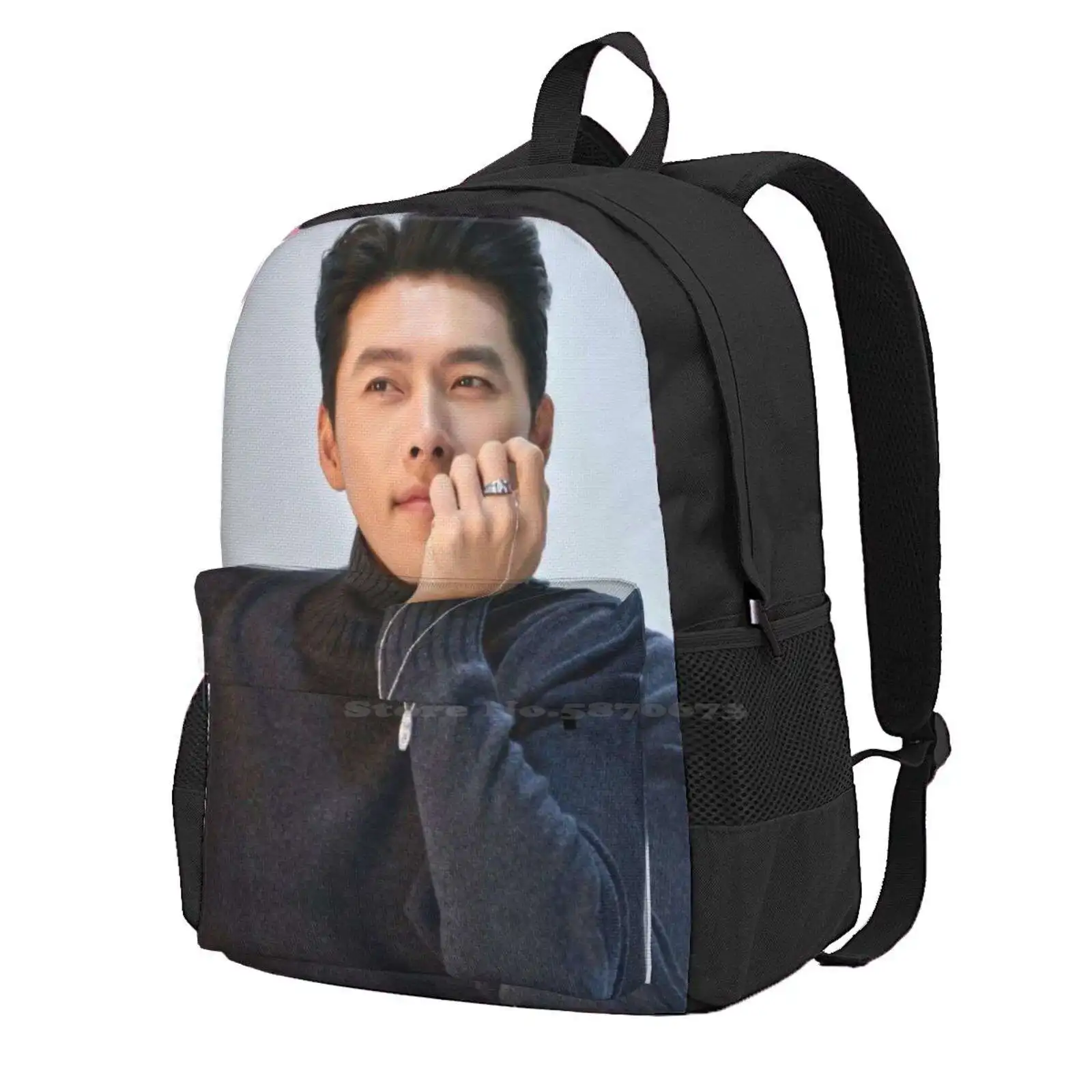 

Hyun Bin School Storage Bag Student's Backpack Hyun Bin Oppa Korean Actor Crash Landing On You Son Ye Jin Secret Garden