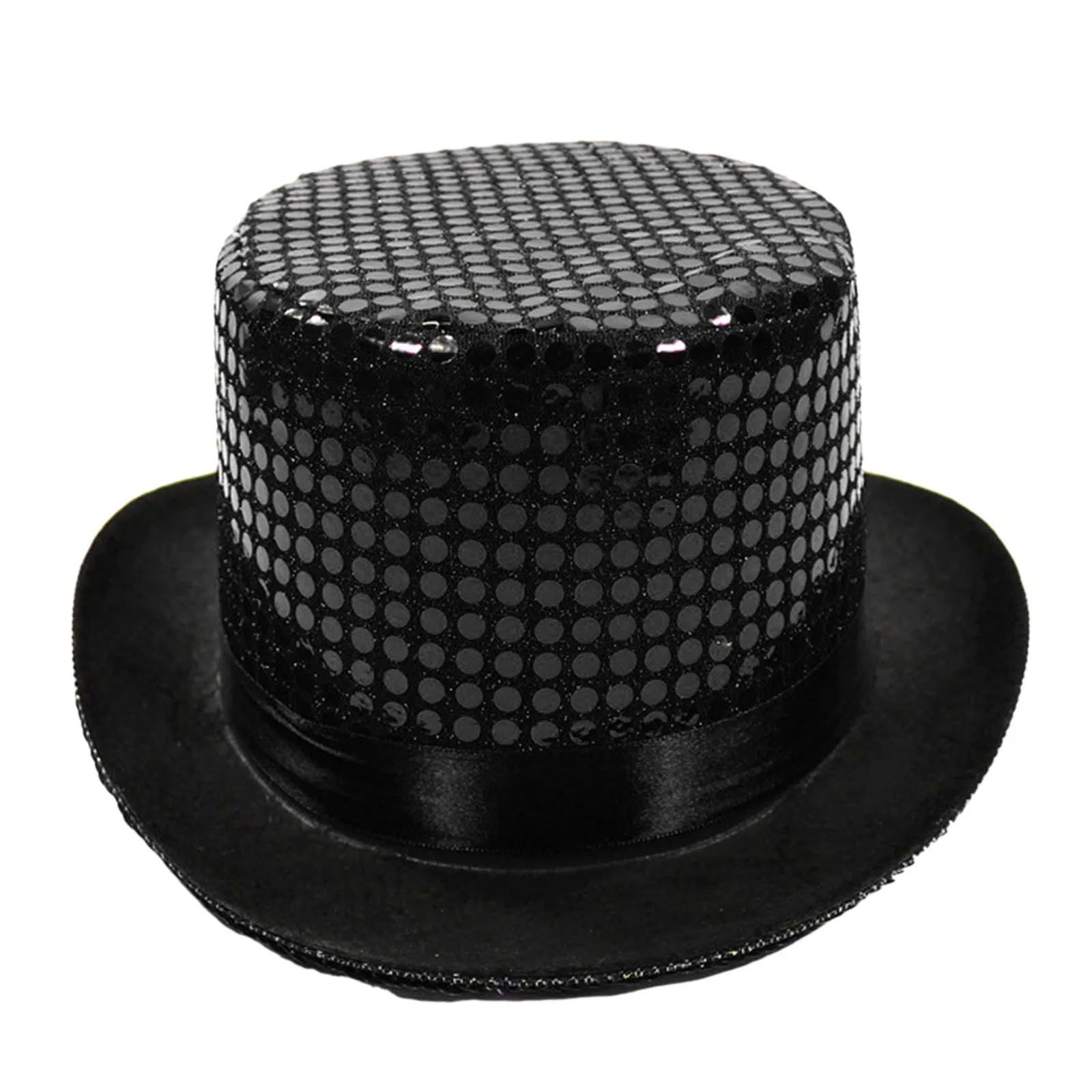 Adult High Hat Vintage British Gentleman Jazz Hat Club Party Magician Performance Sequin High Bowler Hats