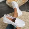Autumn New Nurse Shoes Women Comfortable Soft Sole Breathable Non-slip Flat Heel Thick Sole Work Small White Single Shoes 3