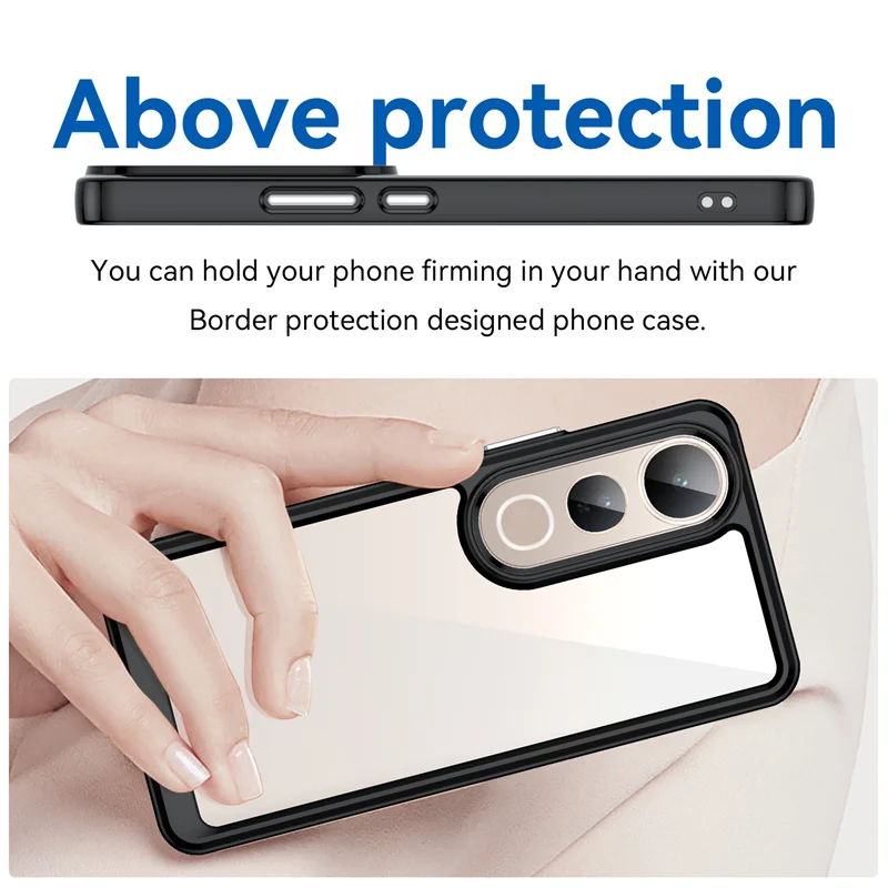 Transparent Colorful TPU Protective Phone Case - Clear Coque s