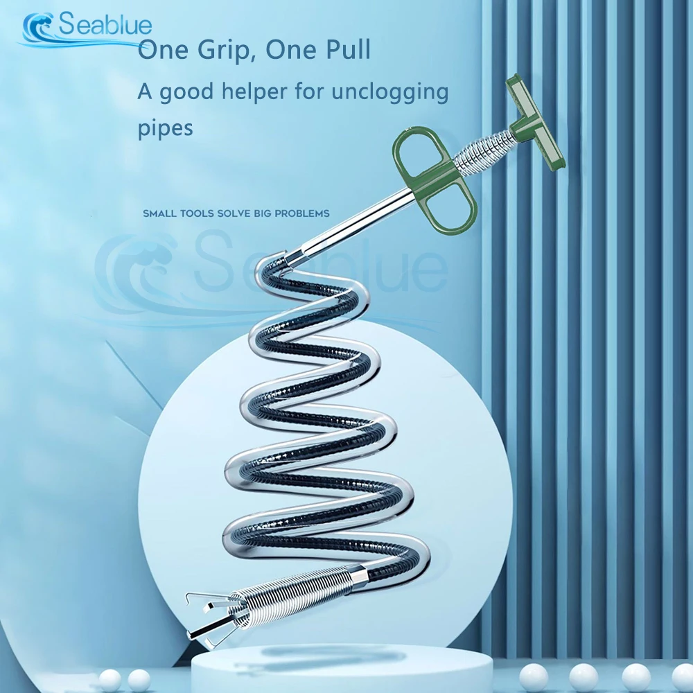 

60/90/200cm Sewer Pipe Unblocker Bathroom Hair Sewer Sink Cleaning Tools Snake Spring Pipe Dredging Tool Kitchen Accessories