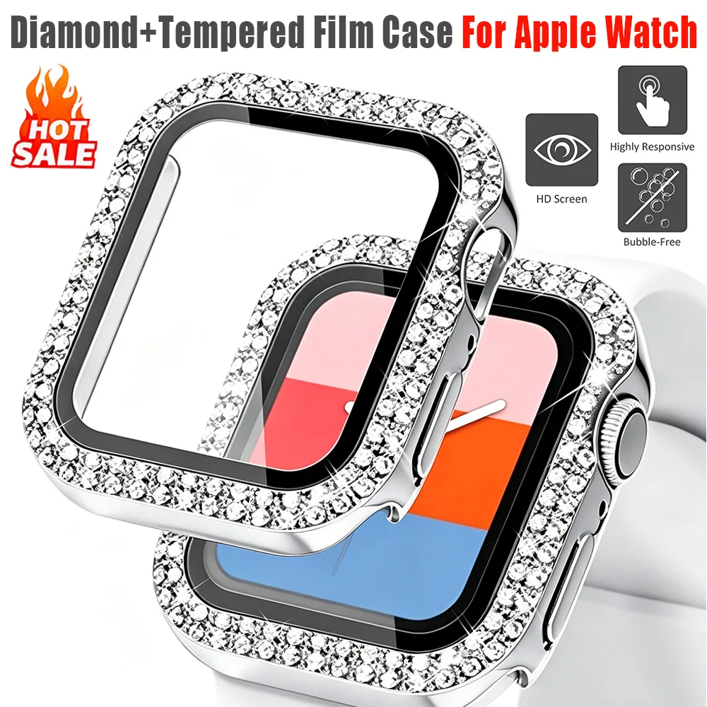 Radiant Diamond Tempered Glass Protective Case