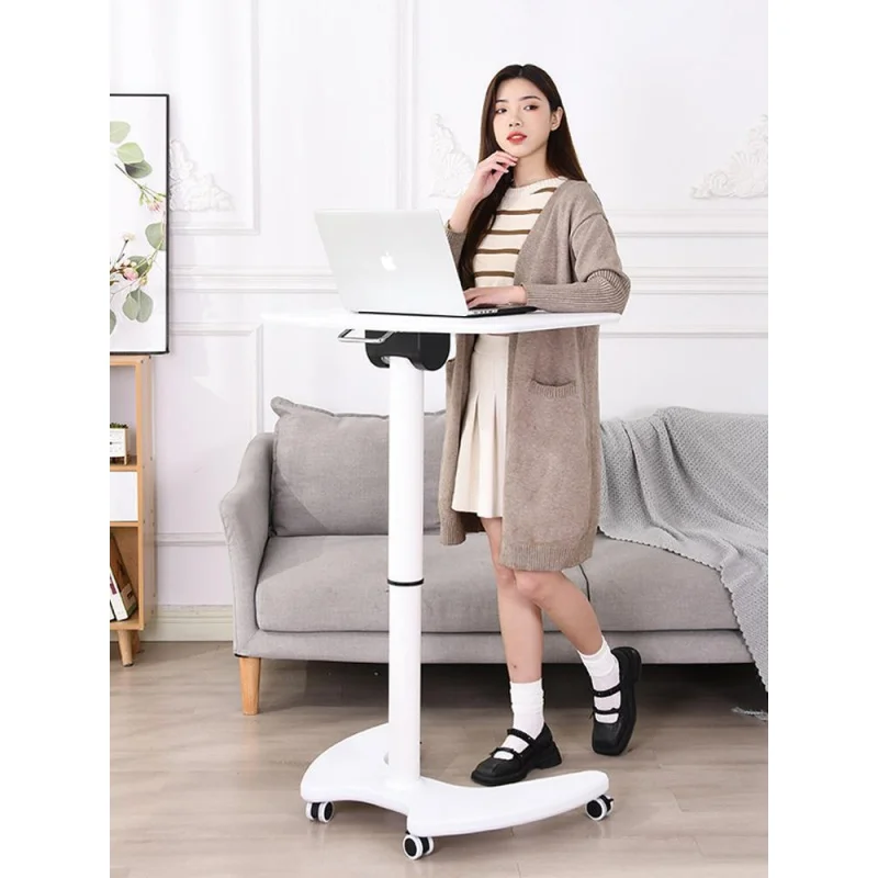 

Foldable Computer Desk Pneumatic Lifting Mobile Station Workbench Office Children's Study Desk