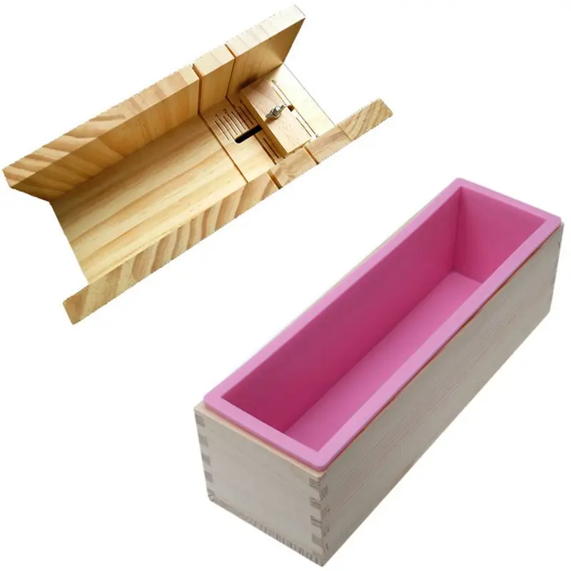 Trend1200g Diy Soap Wooden Soap Mold Box With Handmade Diy Cutting Tool