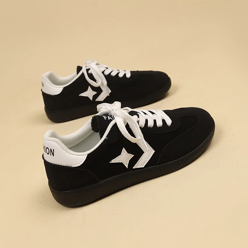 Women Big Size Running Sport Shoes Yellow Suede Leather Female Athletic Fitness Trainers Over Size 43 44 Girls Sneakers