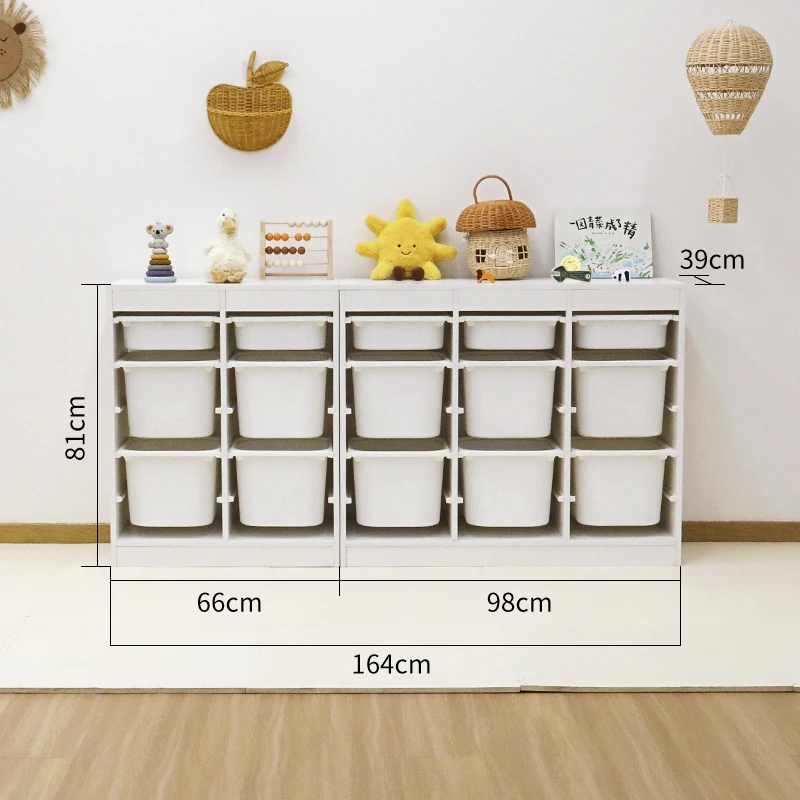 Five Layers High Capacity Wood Cabinet Kid Furniture Toys Storage Children Kids Cabinets For Kindergarten Bedroom Use