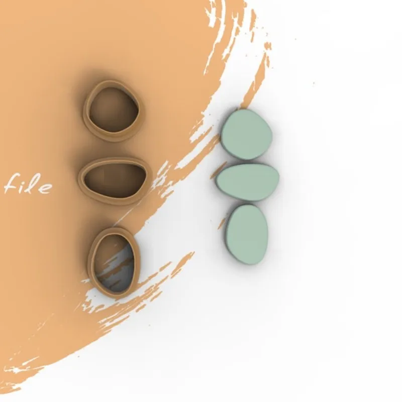 Organic Clay Cutter Set Pebble Dangle Earring Polymer Clay Cutter Round Abstract Cutter polymer clay cutter