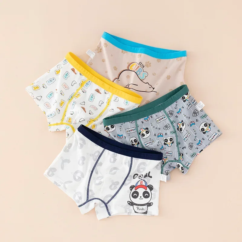 

Boys' Briefs Class A Pure Cotton Children's Boxer Baby Medium Children's Four Corners Without Clip-on Pp Shorts Summer