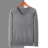 2024 autumn and winter new men's 100% mink cashmere sweater V-neck pullover knitted plus size coat long sleeve high-end pullover 4