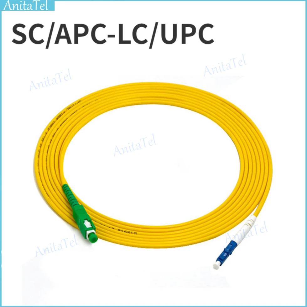 

10pcs/lot SC/APC-LC/UPC SM Optical Fiber Patch Cord Cable Simplex 2.0mm 1m/2m/3m/5m/10m Fiber Optic Jumper Cable Single-mode