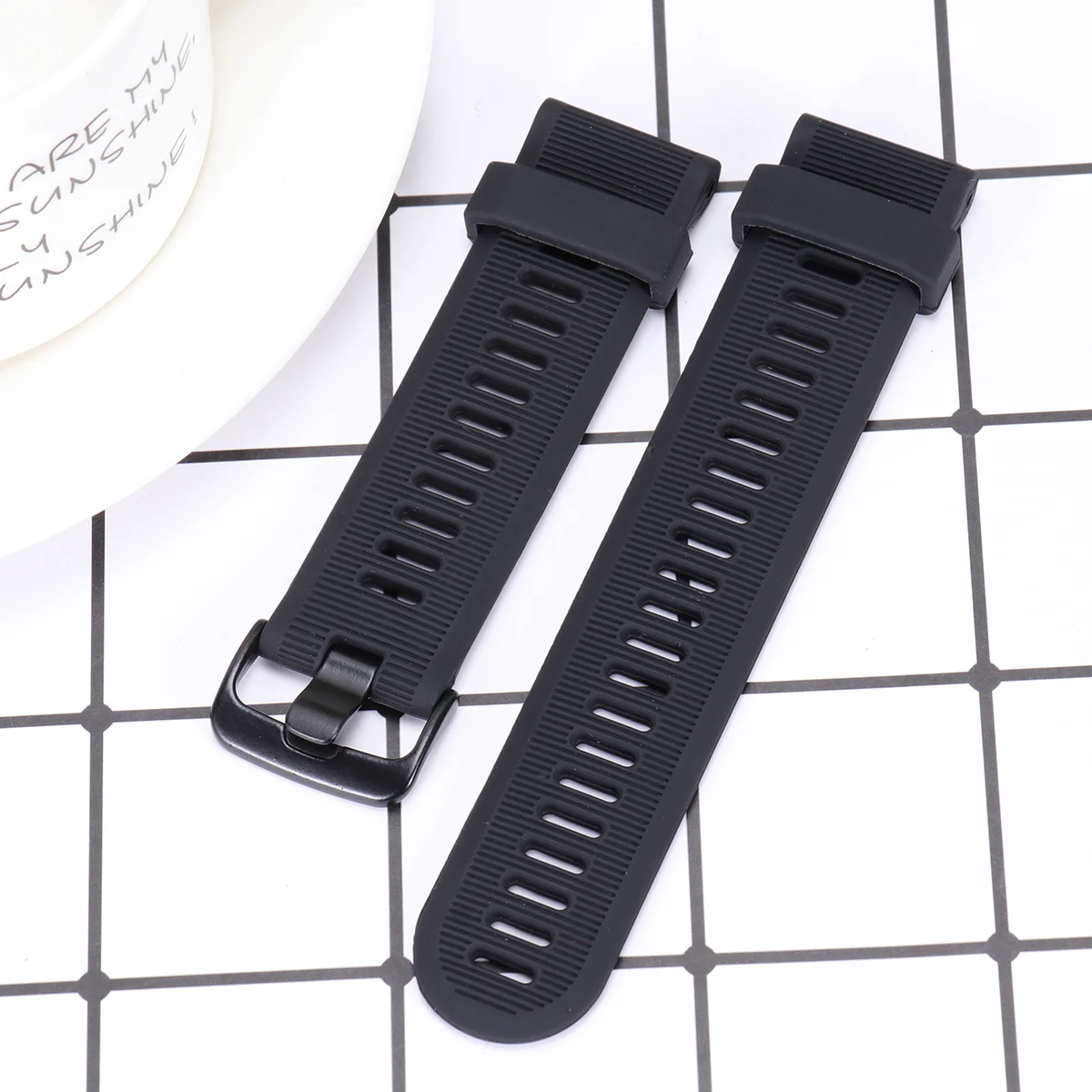 

Silicone Black Strap PC Hard Rubber Anti drop Protective Shell Compatible for Garmin forerunner 945 and 935