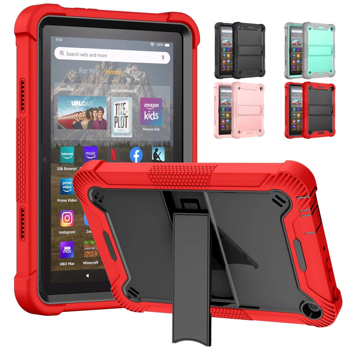 

Funda Tablet Kids Case for Amazon Kindle Fire 8 HD 8 HD8 Plus 12th 2022 Cover Stand PC Shockproof Silicone Coque Shell