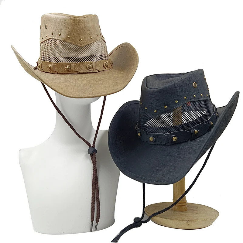 Sombrero de vaquero elegante de moda para hombre Sombrero de vaquero  occidental Sombrero de jazz (color : gris, tamaño: 59-61)