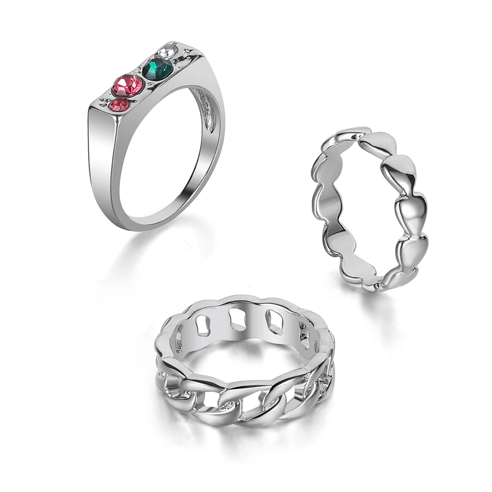 VKMEHighQualityLuxurySliverColorCrystalStoneRings2023Vintage