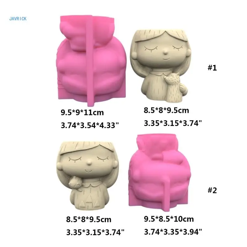 Flower Pot Silicone Mold Concrete Cement Mold for DIY Pen Holder Home Decors