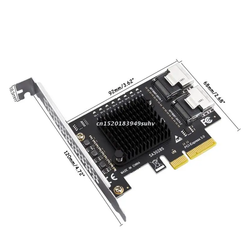 PCIe X4 to SFF8087 Mini SAS/ Sata 3.0 8-Port Controller PCIE3.0 To SFF 8087 SFF-8087 ASM1166 Chip Adapter Expansion