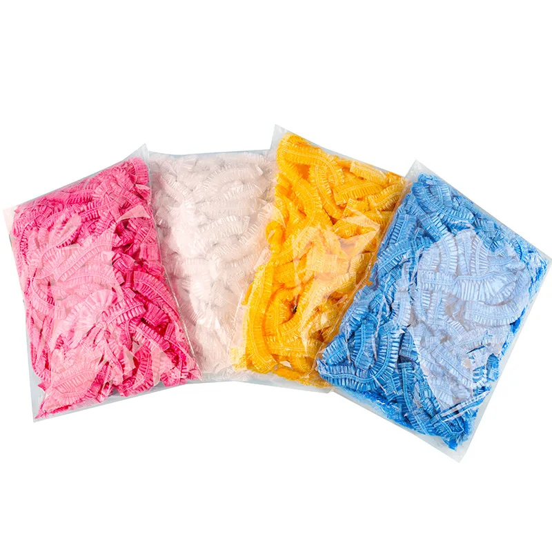 Disposable Shower Cap 100pcs Waterproof Hotel Hair Dye Shower Cap