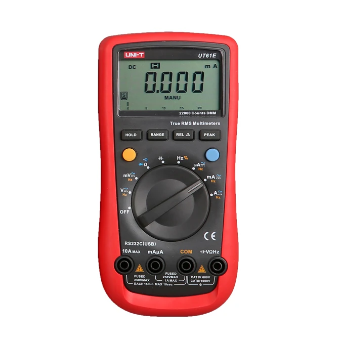 

UNI-T UT61E multi meter digital multimeter True RMS 1000V Multimeter Relative Mode 22000 Counts High Reliability