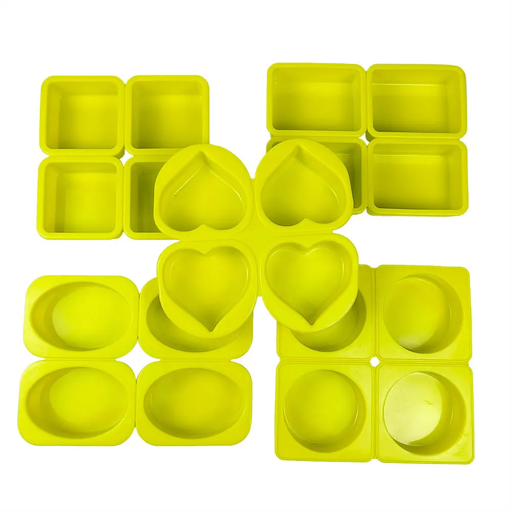 

Силиконовые формы для мыла с 4 полостями, Овальные, квадратные, круглые, в форме сердца, инструменты для изготовления каучукового мыла, ледяной куб, железная форма