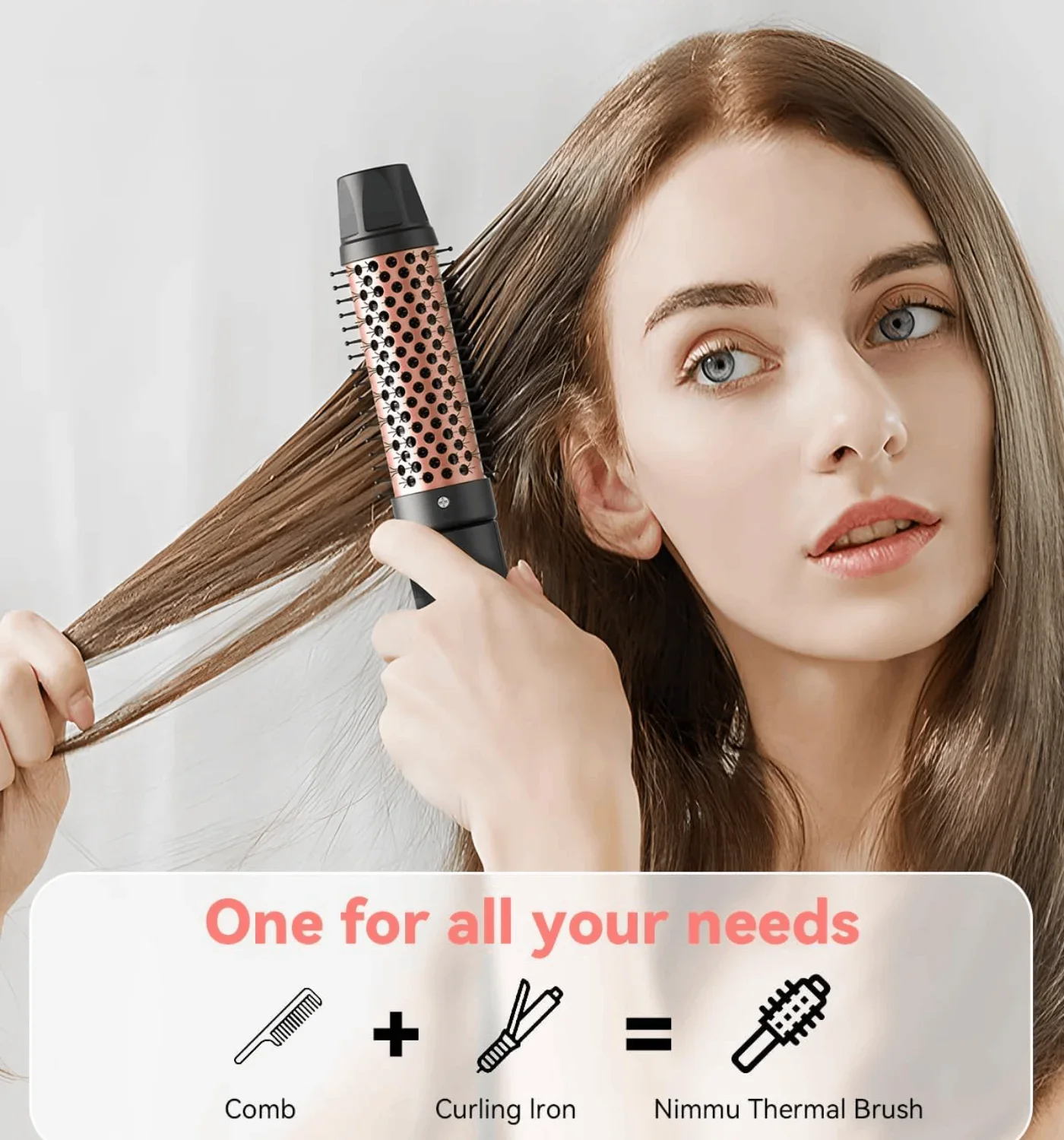 4 in 1 Curling Iron Equipped With Electric Hair Brushes Hot Air Comb Fast Heating Up Crimper Wand Curler Salon Curly Hair Iron 2