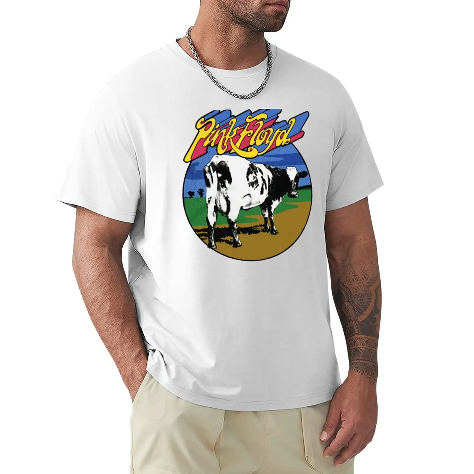 Atom Heart Mother T-Shirt Hippie Clothes Boys White T-Shirt T-Shirt Uomo Top Plain T-Shirt Uomo