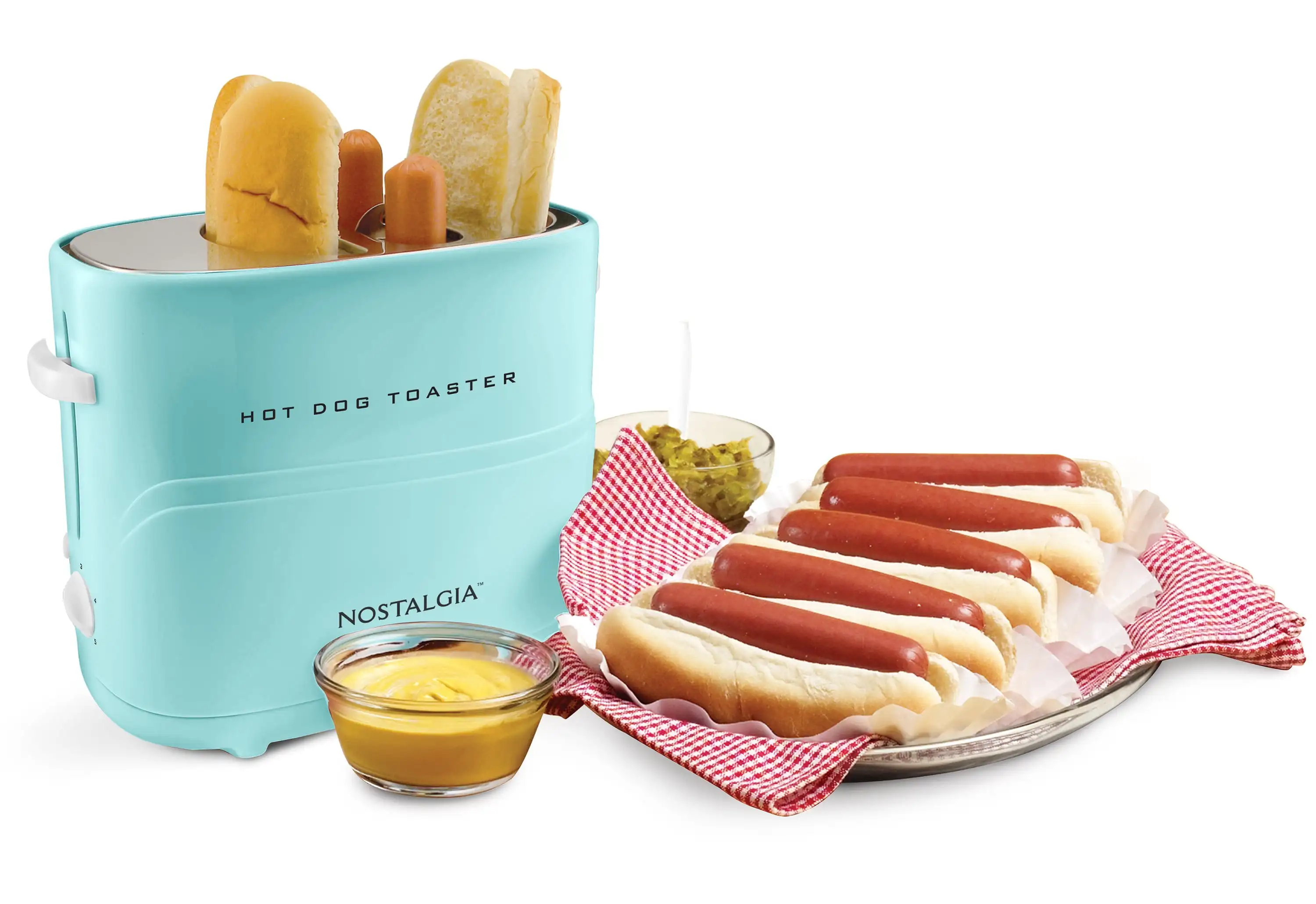 Americana Collection Red Pop Up Hot Dog Toaster & Bun Warmer ECT