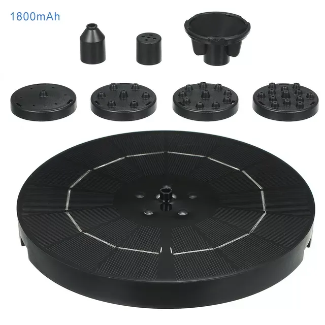 Solar Water Fountain  Colorful LED Lights Floating Garden Fountain  Swimming Pools Pond Lawn Decor