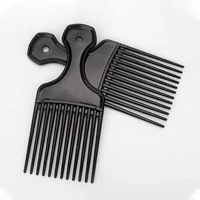 Peigne à cheveux Afro bouclés naturels, peigne de séparation des cheveux, peigne de tressage africain, dents larges, outil de coiffure de tête d'huile rétro pour hommes et femmes 5