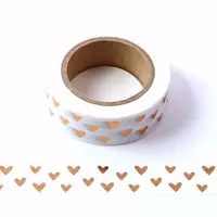1PC. 10M Copper Foil Hearts Washi Tape Japanese Masking Paper Kawaii Scrapbooking Tools for Photo Album Journaling Stationery 2