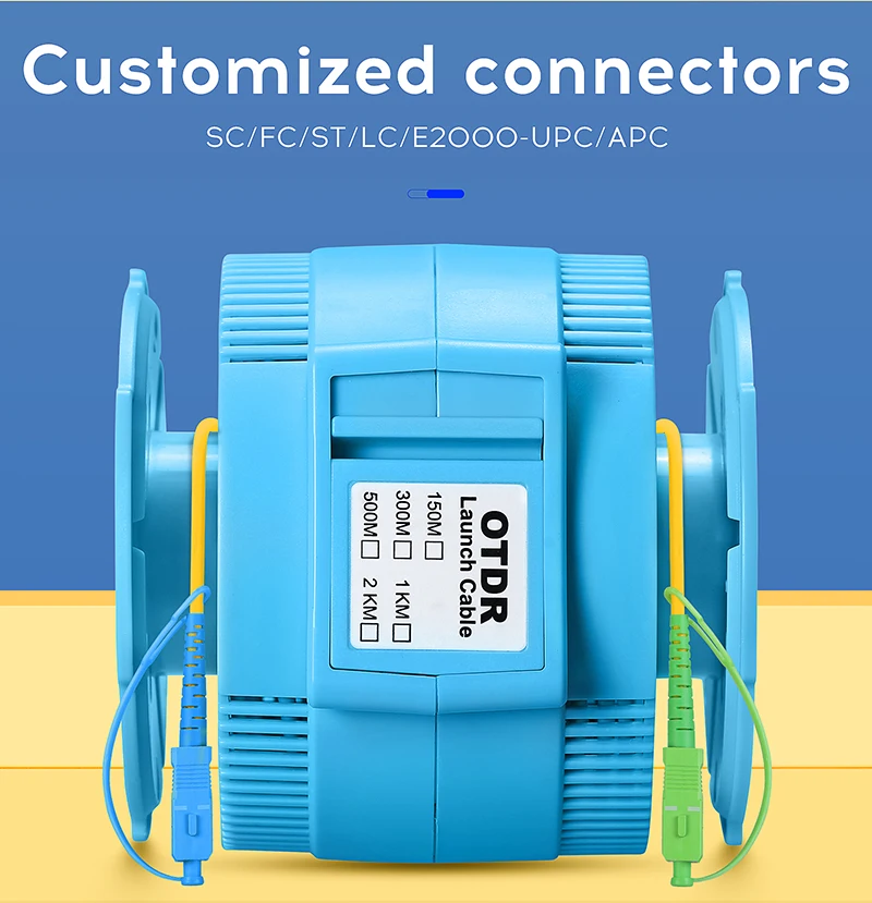 Customizable 300M OTDR Launch Cable OS2 Single Mode Optical Time Domain Reflecto