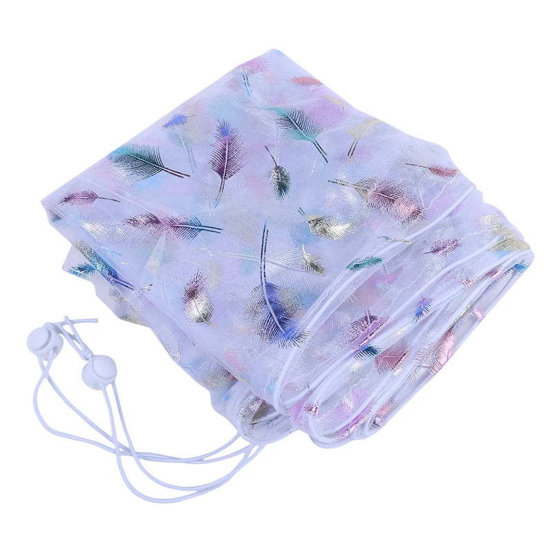 Bird Cage Cover Bird Cage Cover Dustproof Birdseed Net Seed Catcher Nylon Mesh Birdseed Net Guard Stars /Solid Color