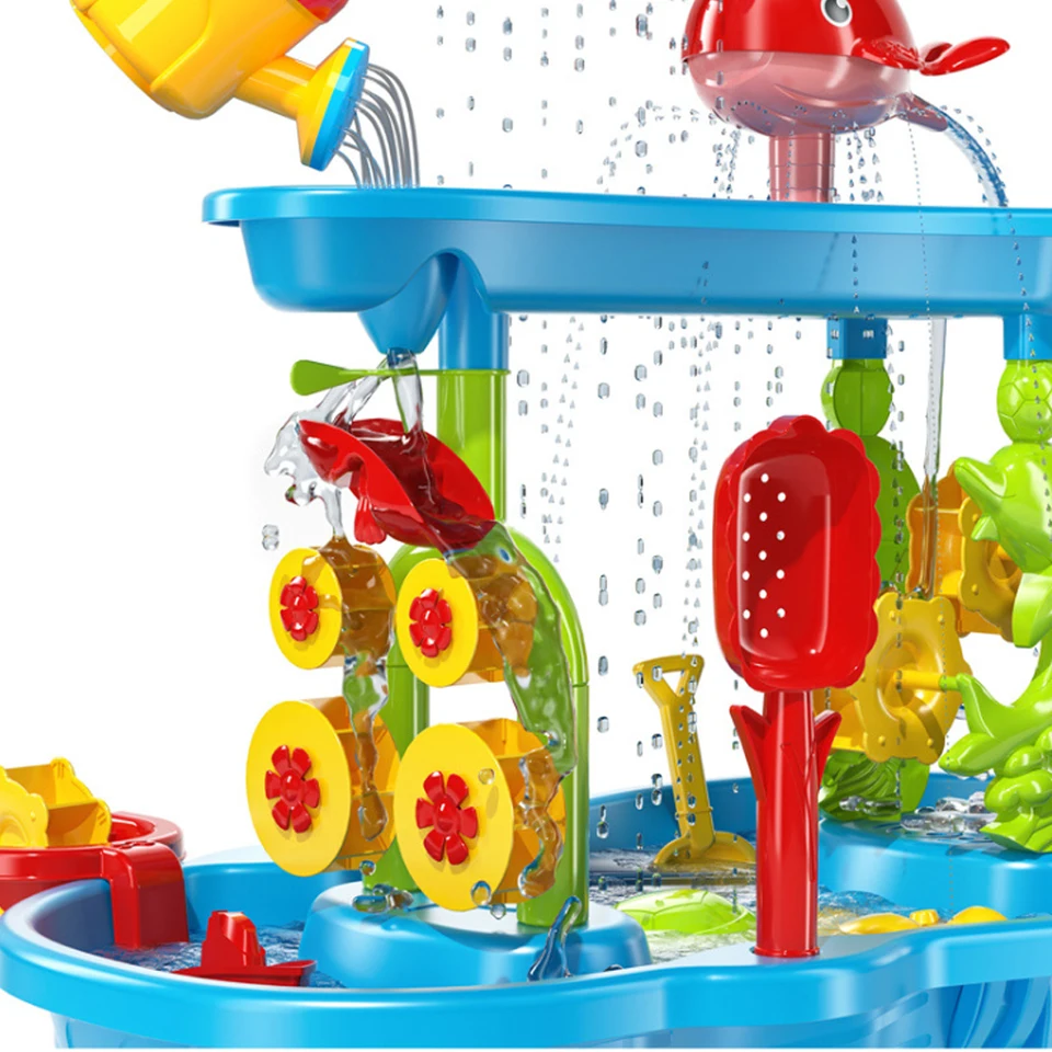 4 Tier Kids Sand Water Table Outdoor Play Set