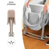 Travel Bassinet for Baby, Portable Folding Baby Bed with Built-in Mosquito net,Adjustable Hood and an Additional Cradle Function 4