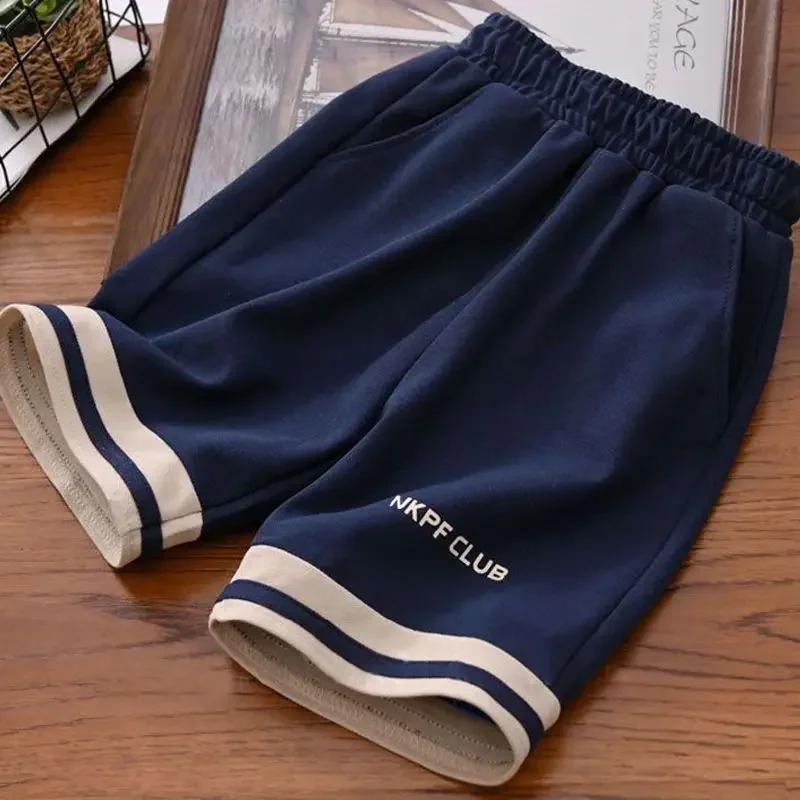 Summer Children Boy Clothes Set Fashion Lapel T-shirts Top and Shorts Bottom 2 Pieces Suit Kid Short Sleeve Outfits Tracksuits 3